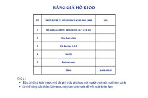 Hồ Cá Cảnh Dathaco K100 Lọc Vách