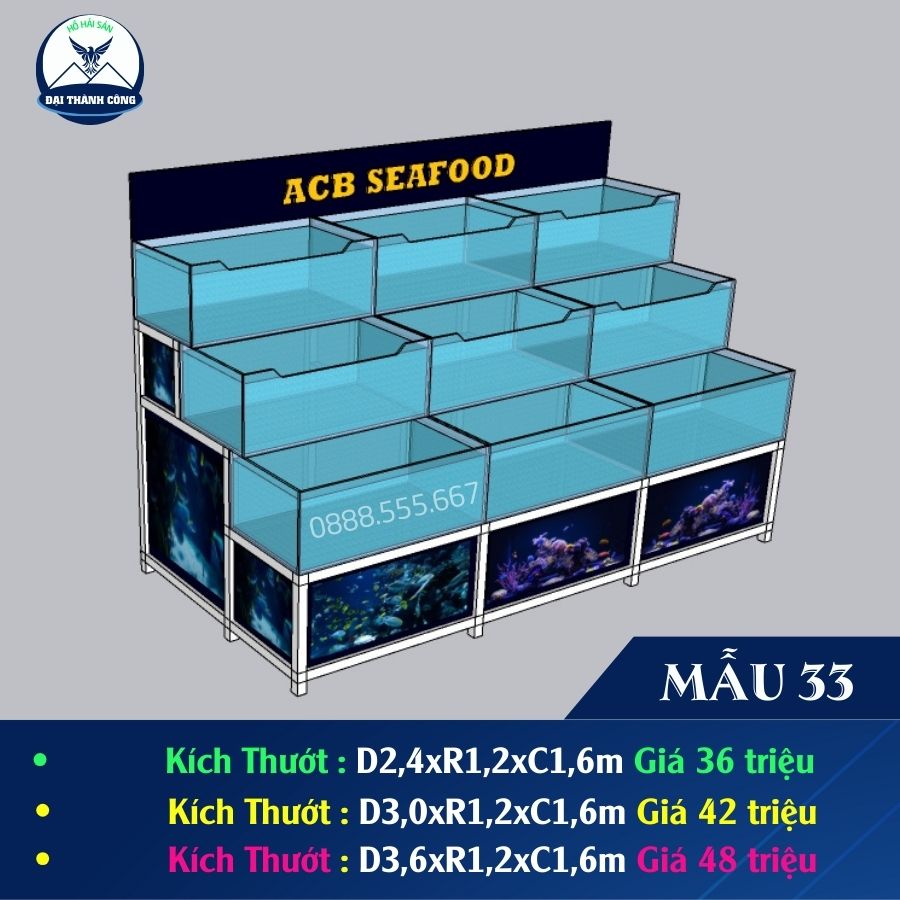 HỒ HẢI SẢN DÀI 3M, 3 TẦNG HỒ HẢI SẢN DÀI 3M, 3 TẦNG